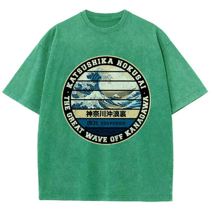 Hokusai Vintage Distressed T-shirt