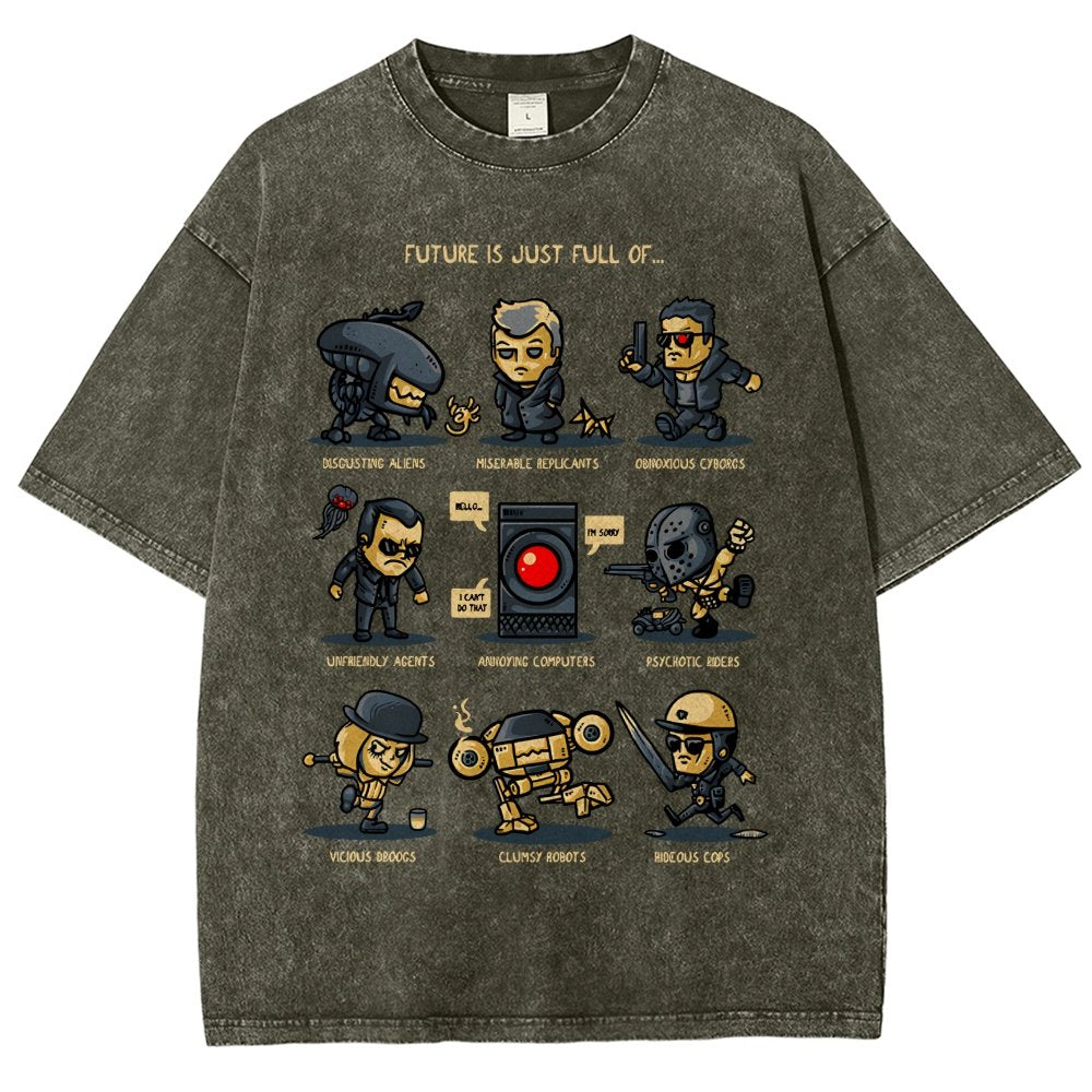 Dystopian Future Vintage Distressed T-shirt