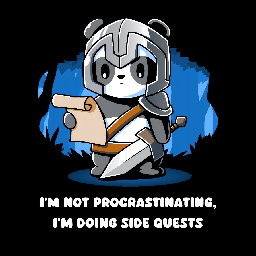 I'm Not Procrastinating It's A Side Quest Geek T-Shirt