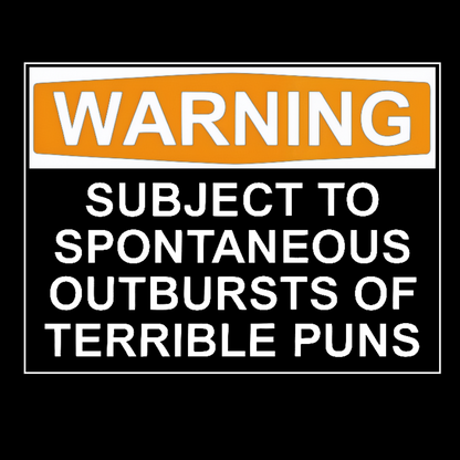 Warning - Terrible Puns! Vintage Distressed Washed Tank