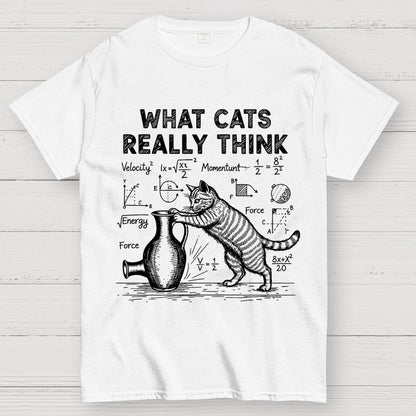 Funny Cat Physics  What Cats Really Think Geek T-Shirt
