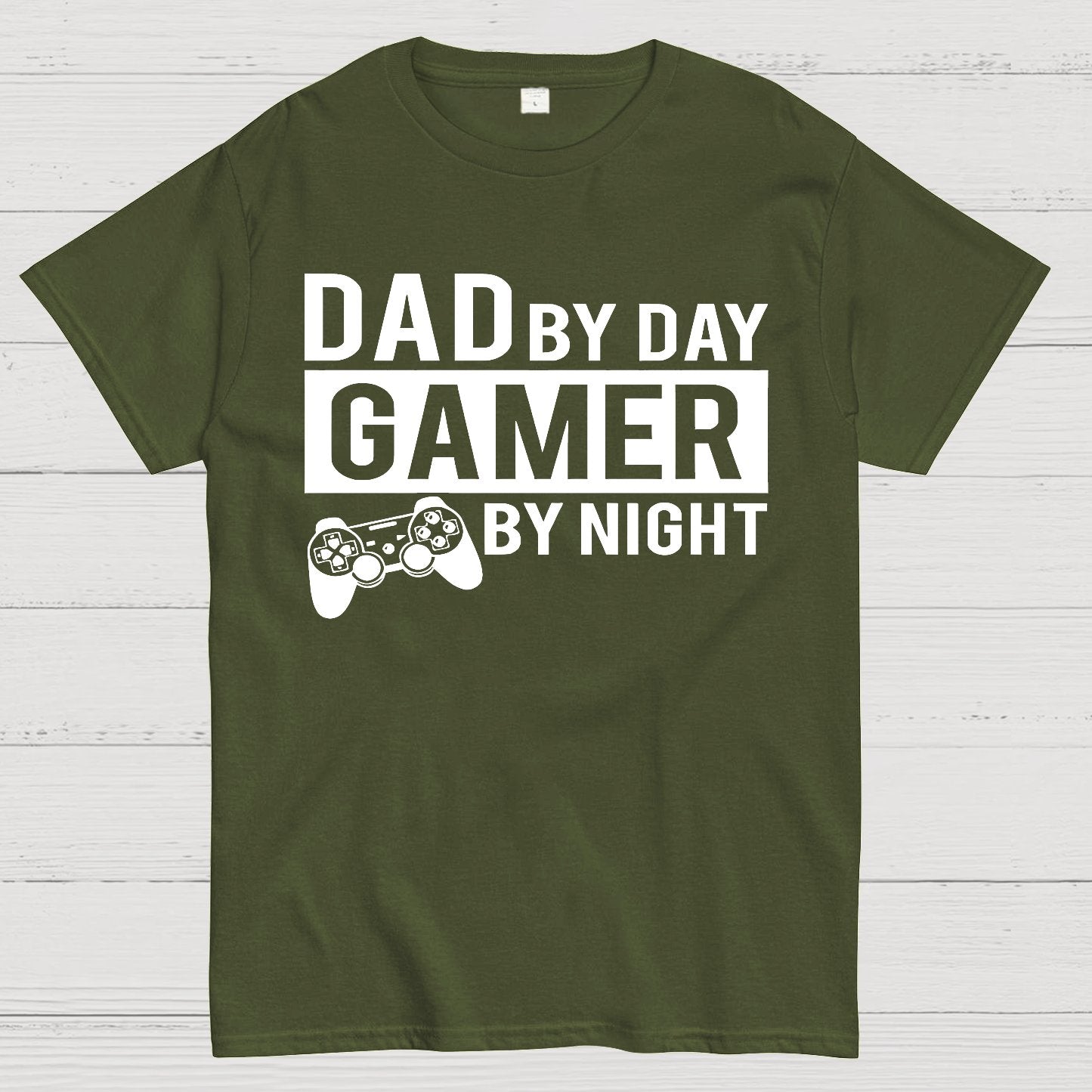 Dad By Day Gamer By Night Geek T-Shirt