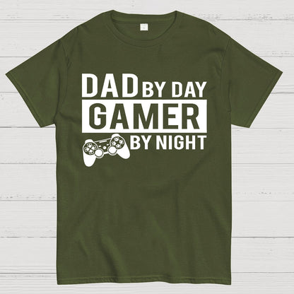 Dad By Day Gamer By Night Geek T-Shirt