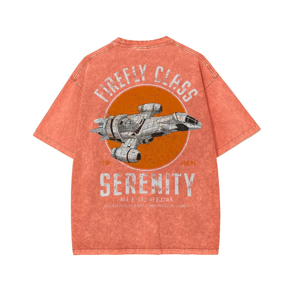 Retro Smugglers Front And Back Printing Washed T-shirt