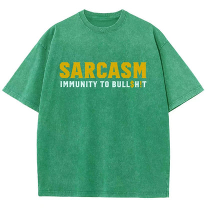 Sarcasm Immunity To Bull$H!T Vintage Distressed T-shirt