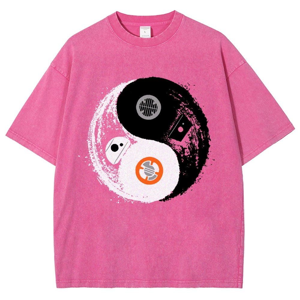 Robot Balance Vintage Distressed T-shirt