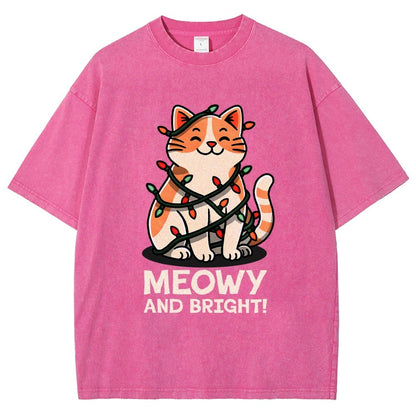 Meowy And Bright! Vintage Distressed T-shirt