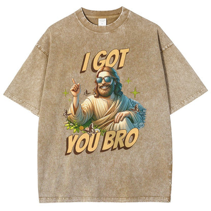 I Got You Bro , Funny Vintage Distressed T-shirt