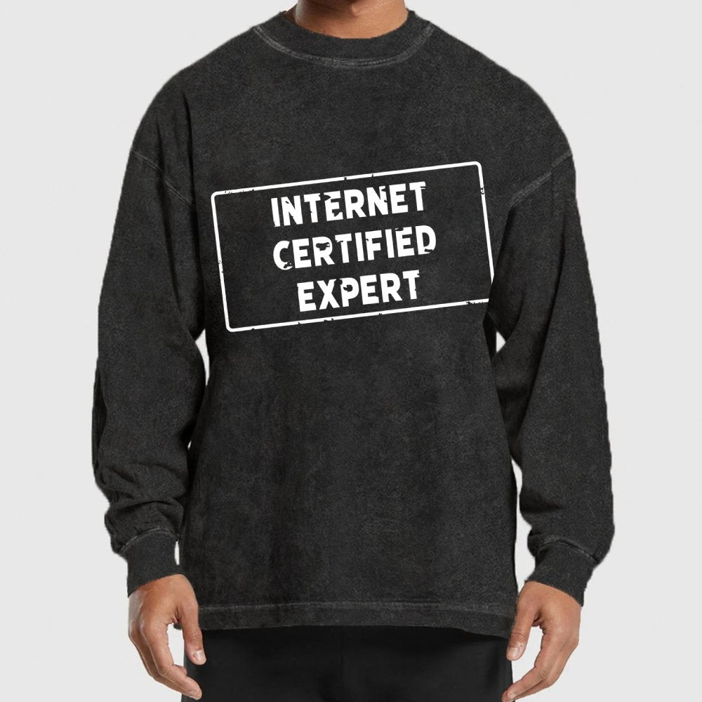 Internet Certified Expert Washed Long Sleeve Tee