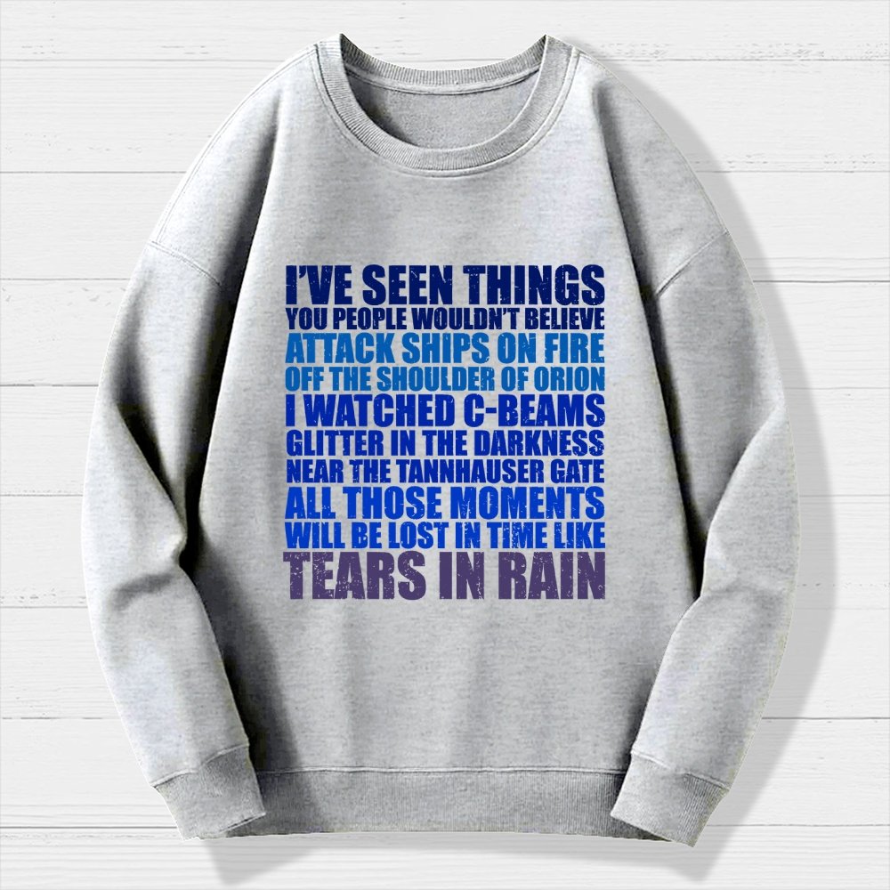 Tears In Rain Geek Cotton Sweatshirt