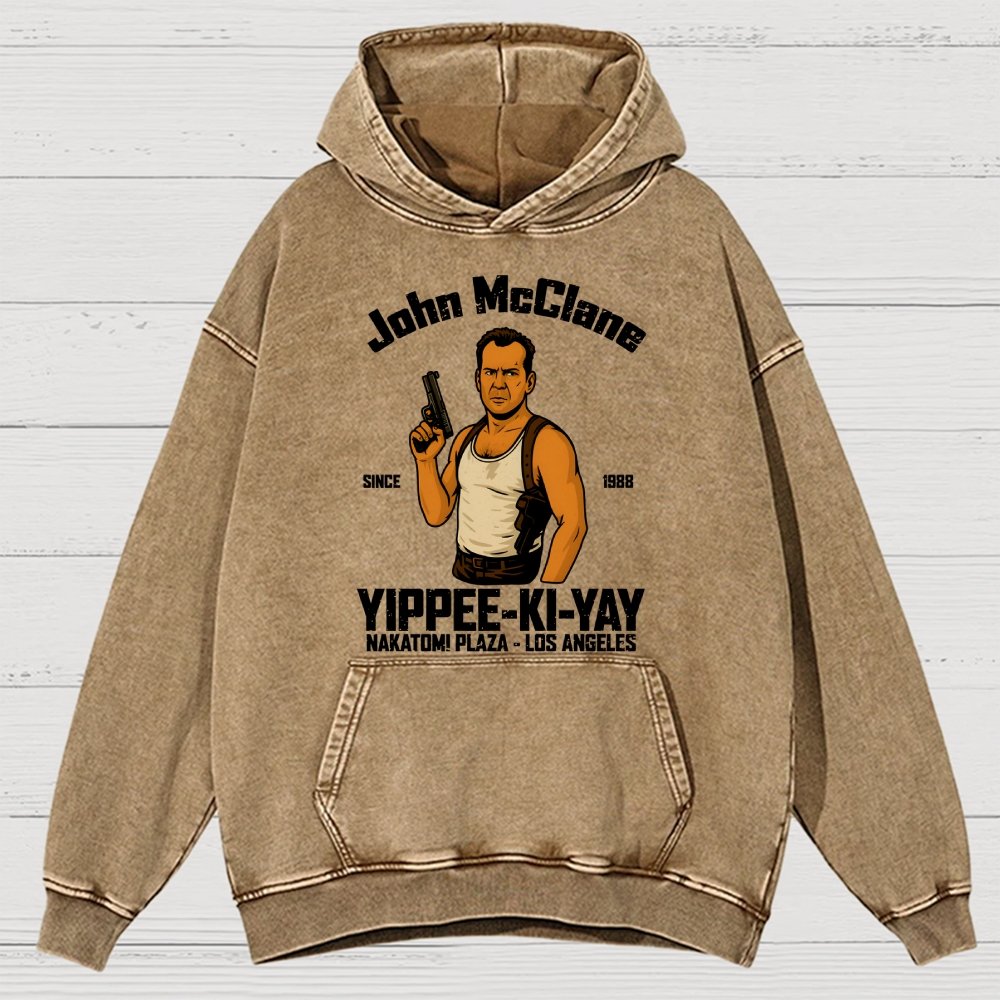 Yippee Ki Yay Vintage Distressed Hoodie