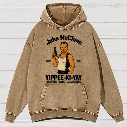 Yippee Ki Yay Vintage Distressed Hoodie
