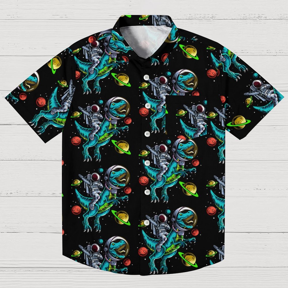 Funny Dinosaur Astronaut Geeky Shirt