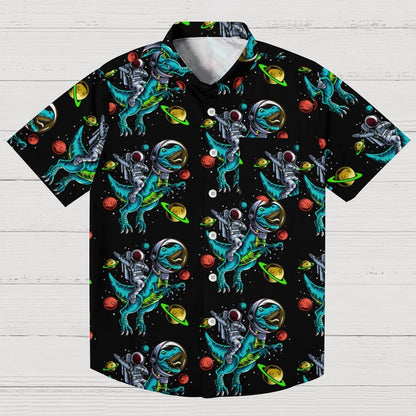 Funny Dinosaur Astronaut Geeky Shirt