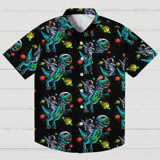 Funny Dinosaur Astronaut Geeky Shirt