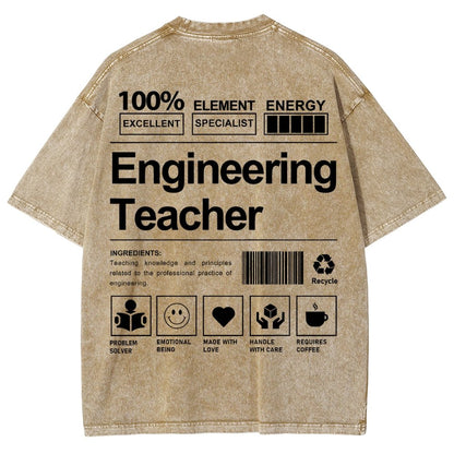 Engineering Teacher Unisex Washed T-Shirt