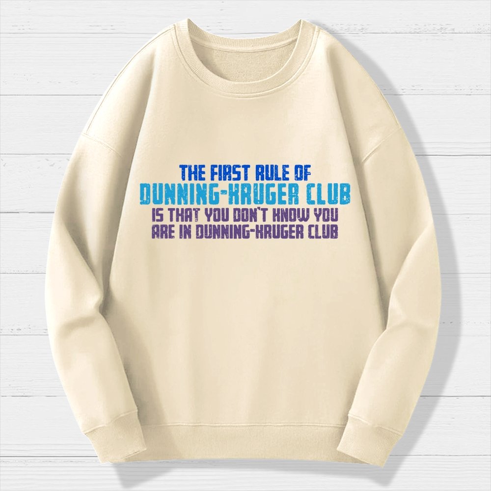 Dunning-Kruger Club Geek Cotton Sweatshirt