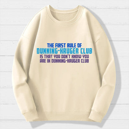 Dunning-Kruger Club Geek Cotton Sweatshirt