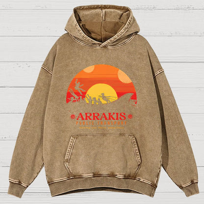 Mystic Land Getting You There Sometimes Vintage Distressed Hoodie