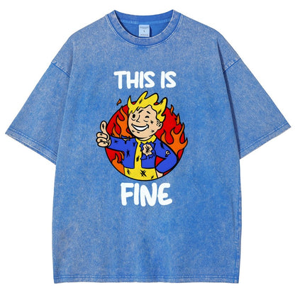 This Is Fine Vintage Distressed T-shirt