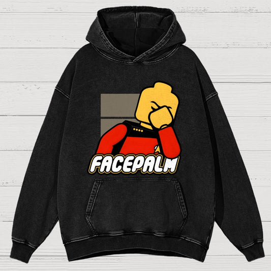 Facepalm Vintage Distressed Hoodie