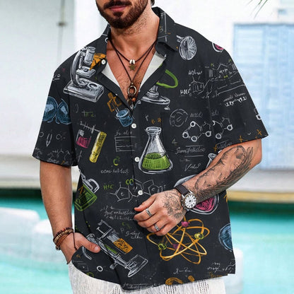 Chemical formula diagram Geek Hawaiian Shirt