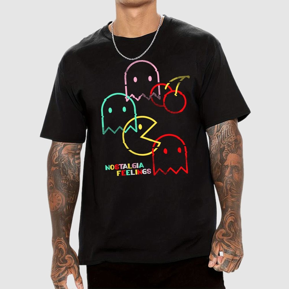 Vintage Game Neon Lines Unisex Geek T-Shirt