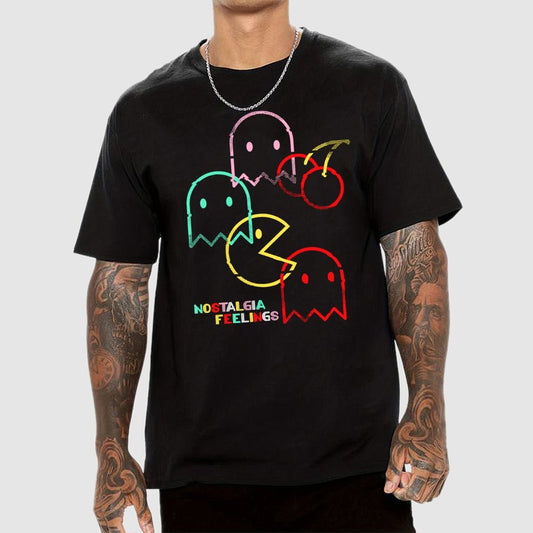 Vintage Game Neon Lines Unisex Geek T-Shirt