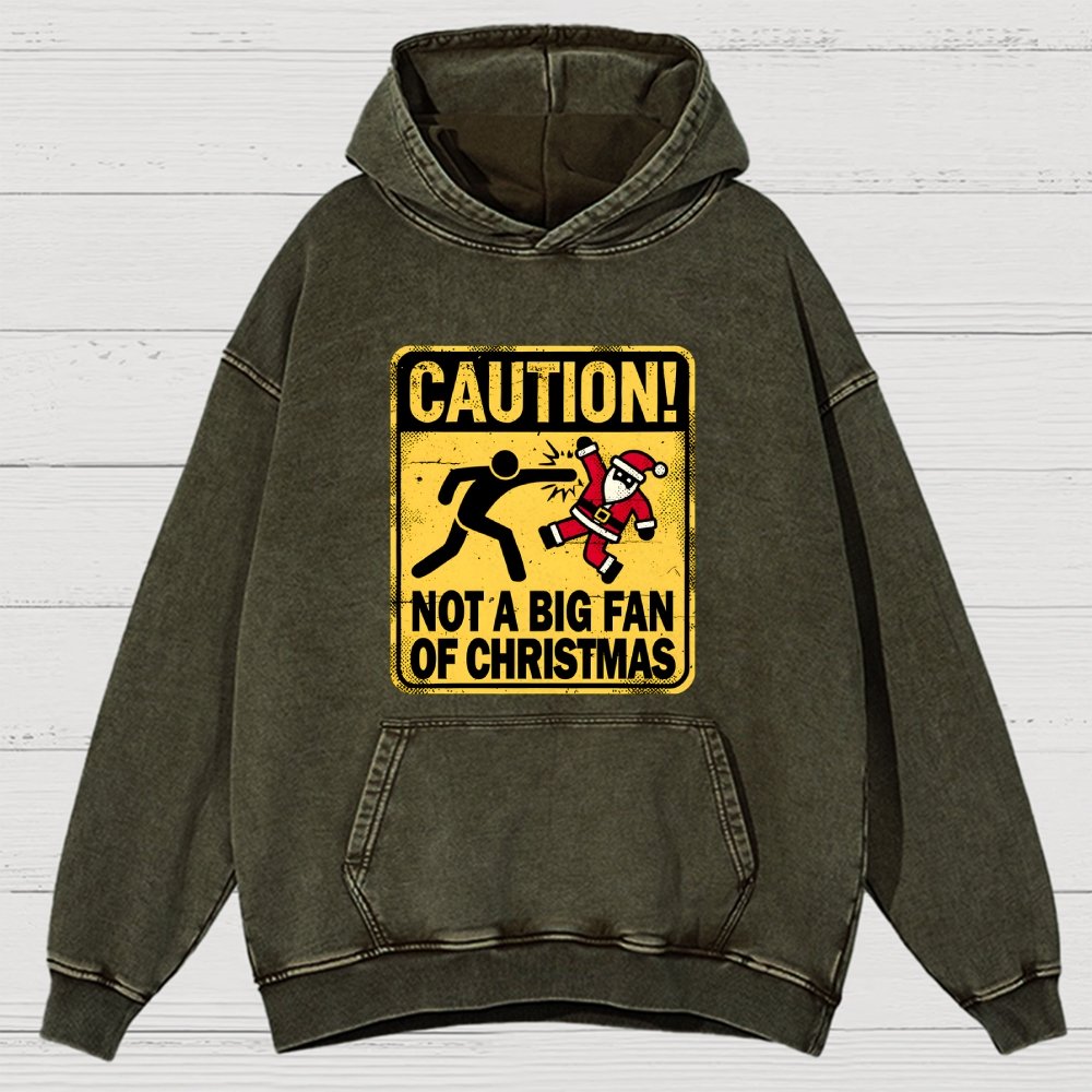 Christmas Caution Vintage Distressed Hoodie