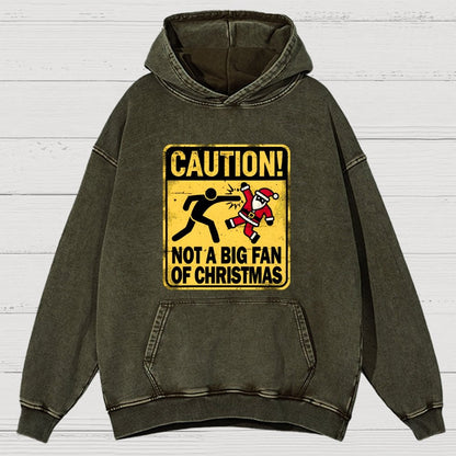 Christmas Caution Vintage Distressed Hoodie