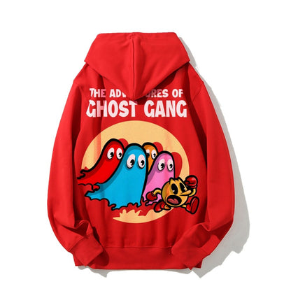 The Adventures Of Ghost Gang Printed Back Cotton Hoodie