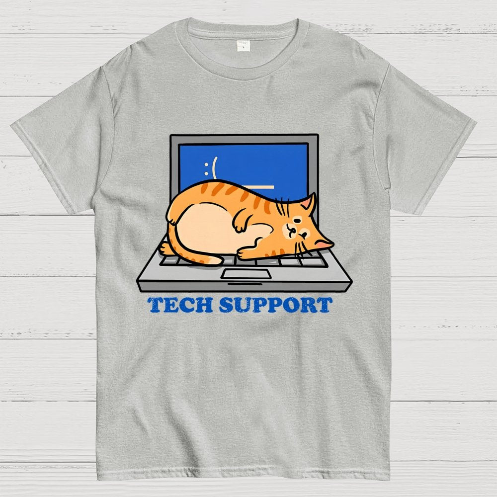 Cat Tech Support Geek T-Shirt
