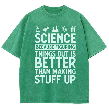 Science Figuring Stuff Funny Science Vintage Distressed T-shirt