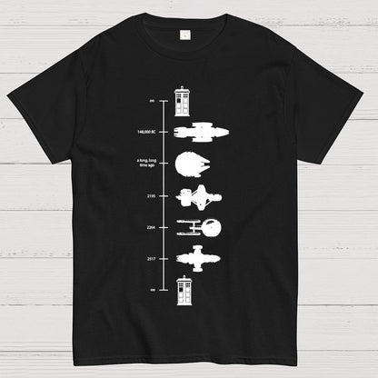 Sci-Fi Spaceship Timeline Geek T-Shirt