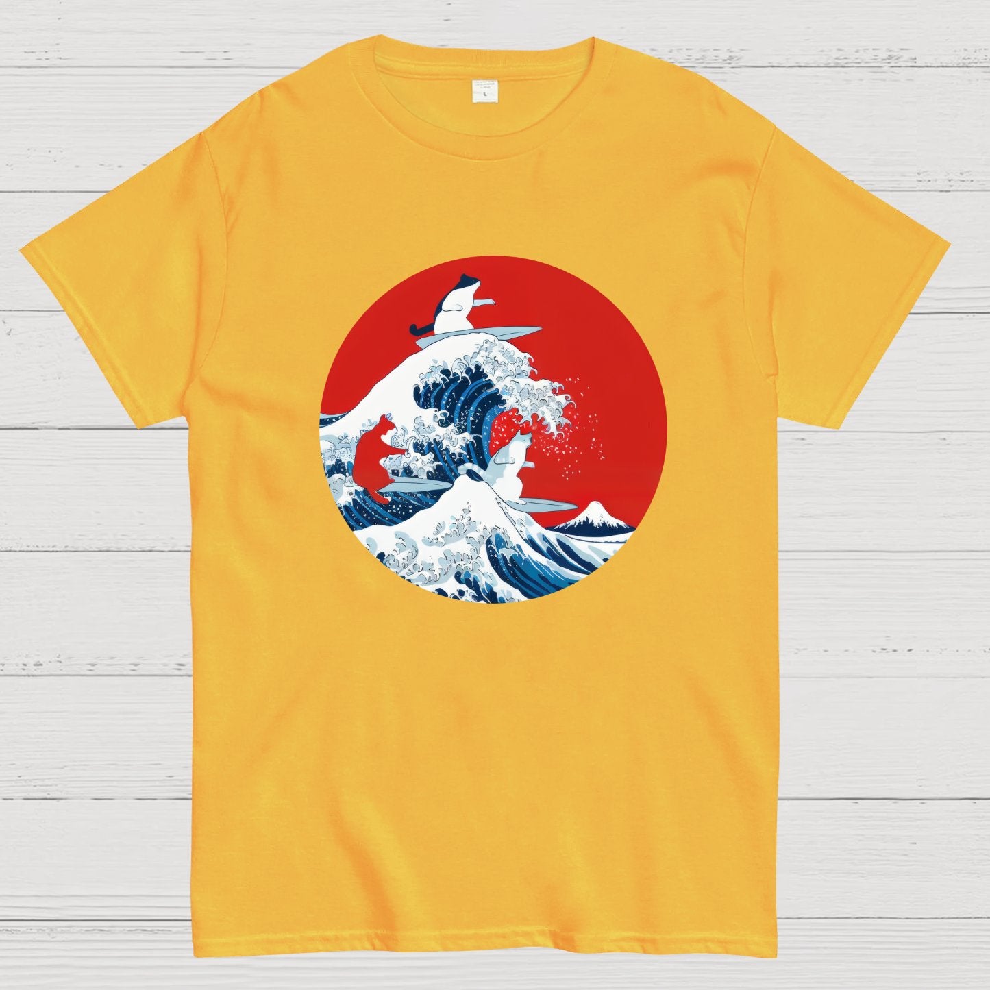 Surfing Cat Funny T-Shirt
