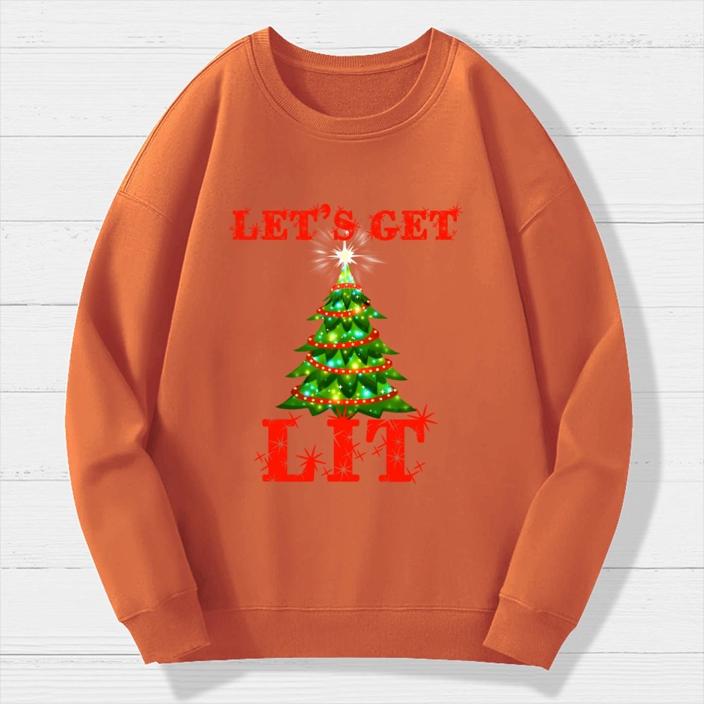 Let's Get Lit Geek Cotton Sweatshirt