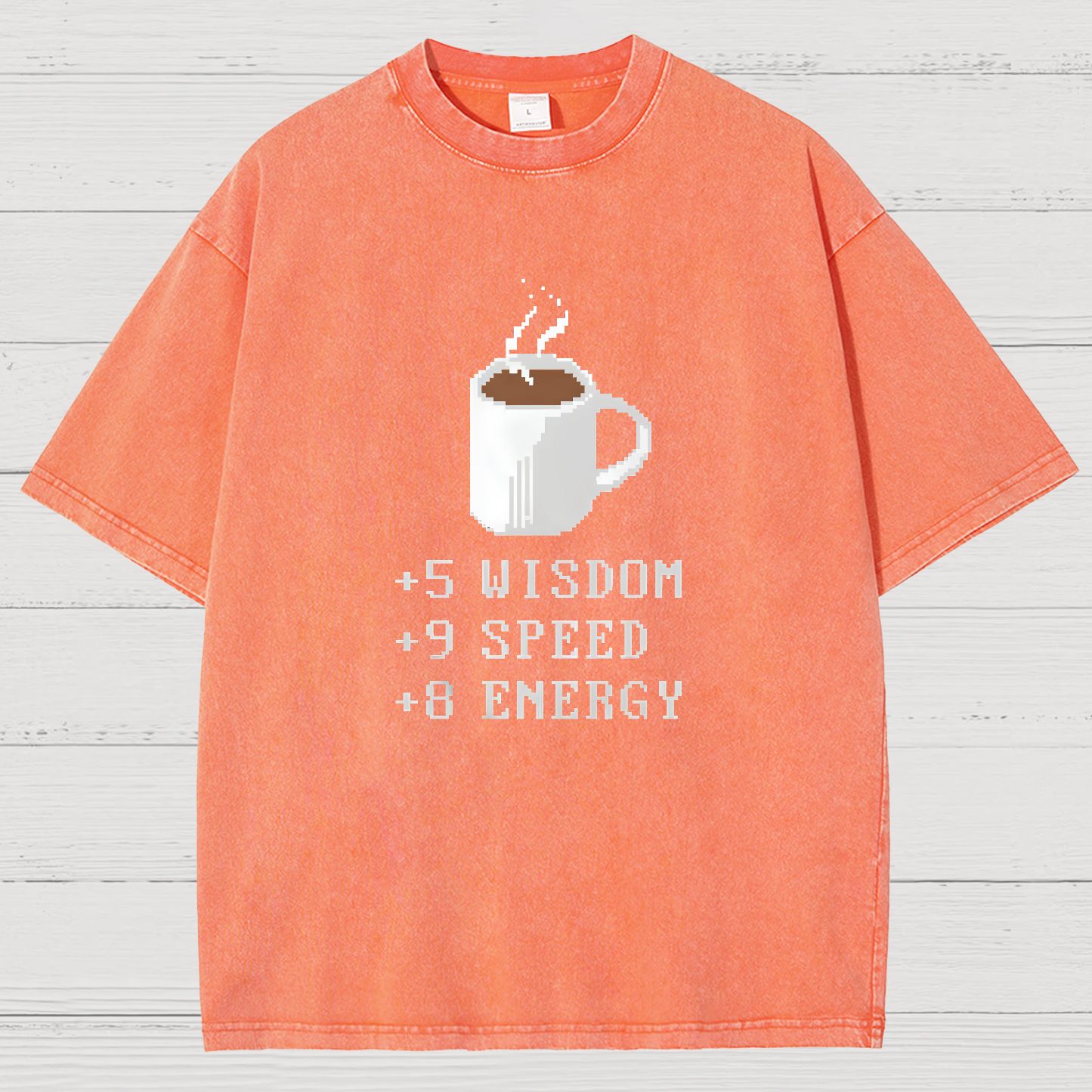 Coffee Plus To Stats Vintage Distressed T-shirt