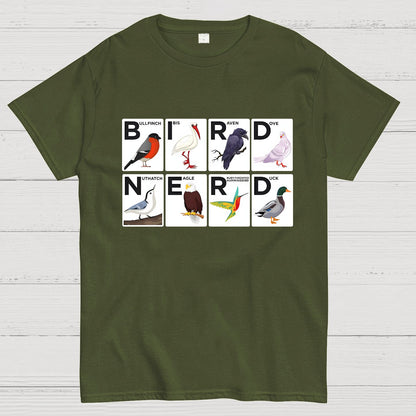 Bird Nerd Watching Vintage Retro Birdwatching Geek T-Shirt