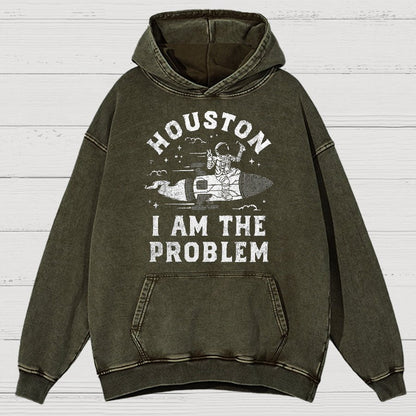 Houston, I Am The Problem, Planets Vintage Distressed Hoodie
