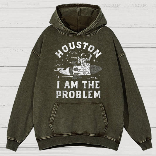 Houston, I Am The Problem, Planets Vintage Distressed Hoodie