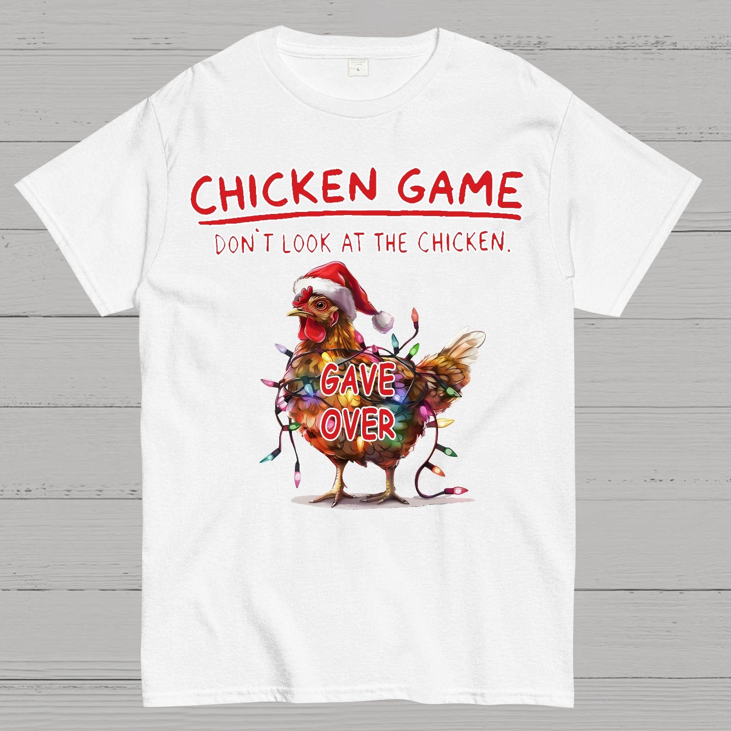 Funny Chicken Game Geek Christmas T-Shirt