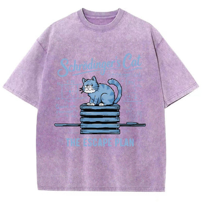 Schrödinger's Cat Of The Escape Plan Science Vintage Distressed T-shirt