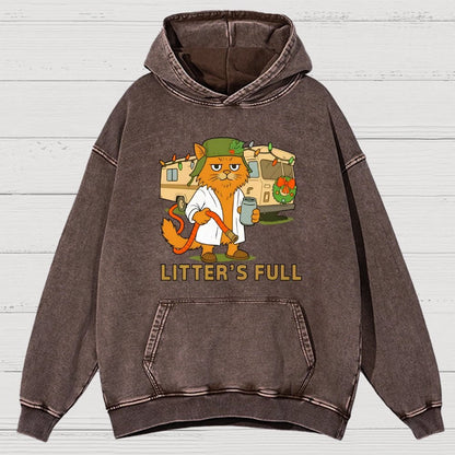 Christmas Shitters Full Cat Vintage Distressed Hoodie
