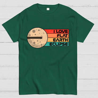 I Love Flat Earth Eclipse Geek T-Shirt