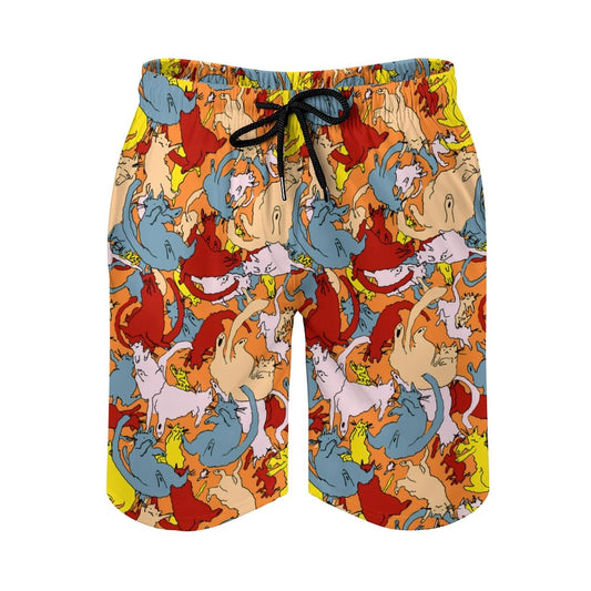Cat Art Doodle Geek Shorts