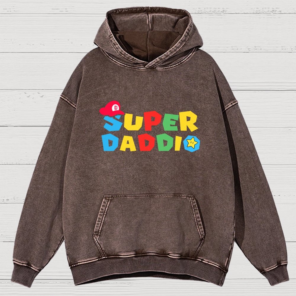 Super Daddio Vintage Distressed Hoodie