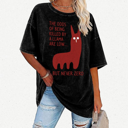 Killer Llama Vintage Distressed T-shirt