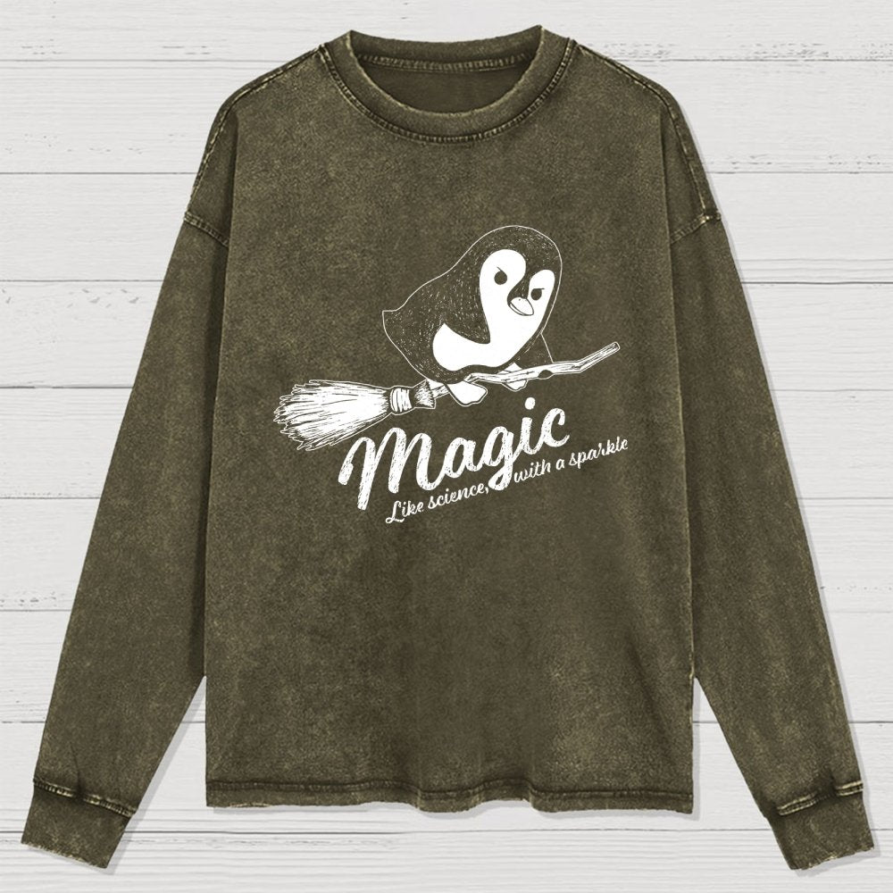 Science With Sparkle Washed Long Sleeve Tee