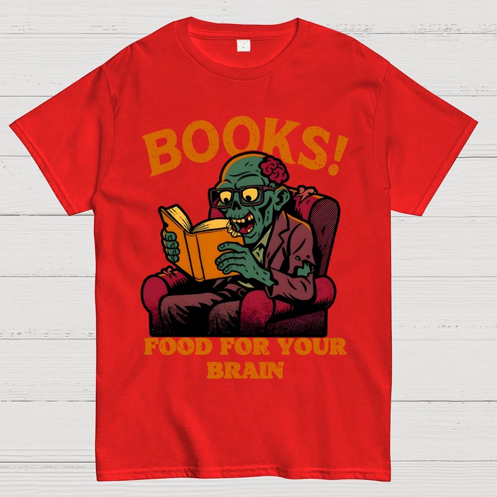 Books! Food For Your Brain Geek T-Shirt