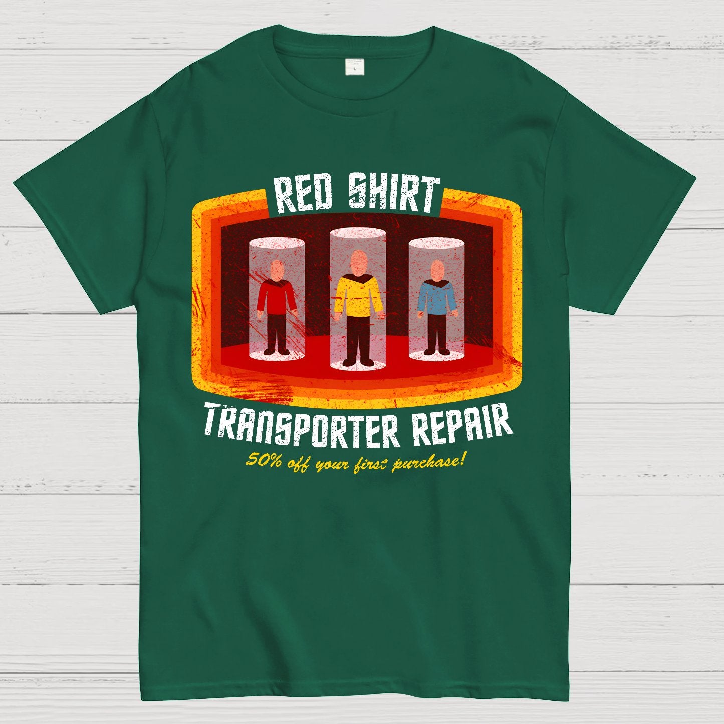 Red Shirt Space Repair Geek T-Shirt